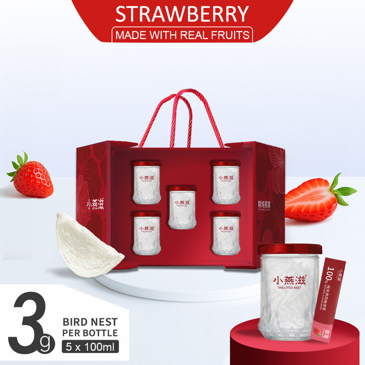 Strawberry Fresh Cook Bird Nest Drink 草莓鲜炖燕窝